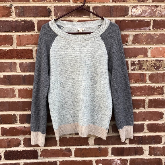 J. Crew Sweaters - J. Crew Thermal Colorblock Sweater Waffle Medium